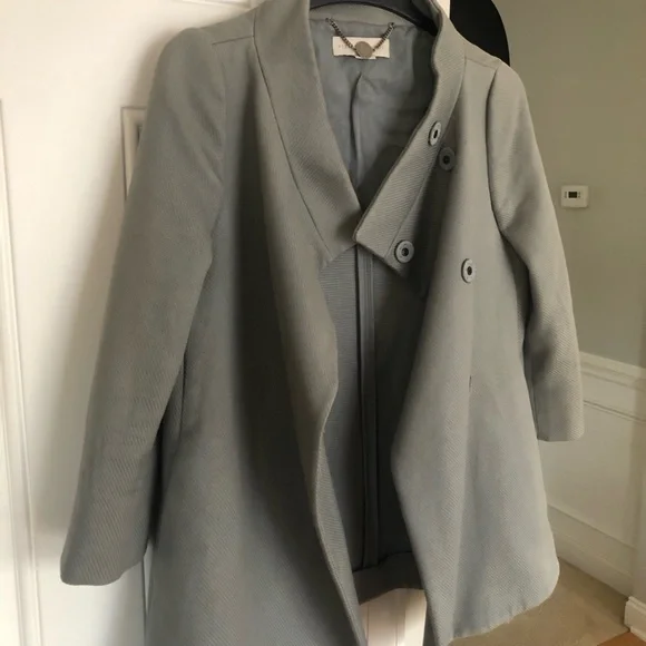 Stella McCartney Grey Cocoon Coat. Italian Size 40